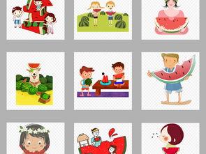 娃娃画画吃瓜图片,趣味盎然的童年时光